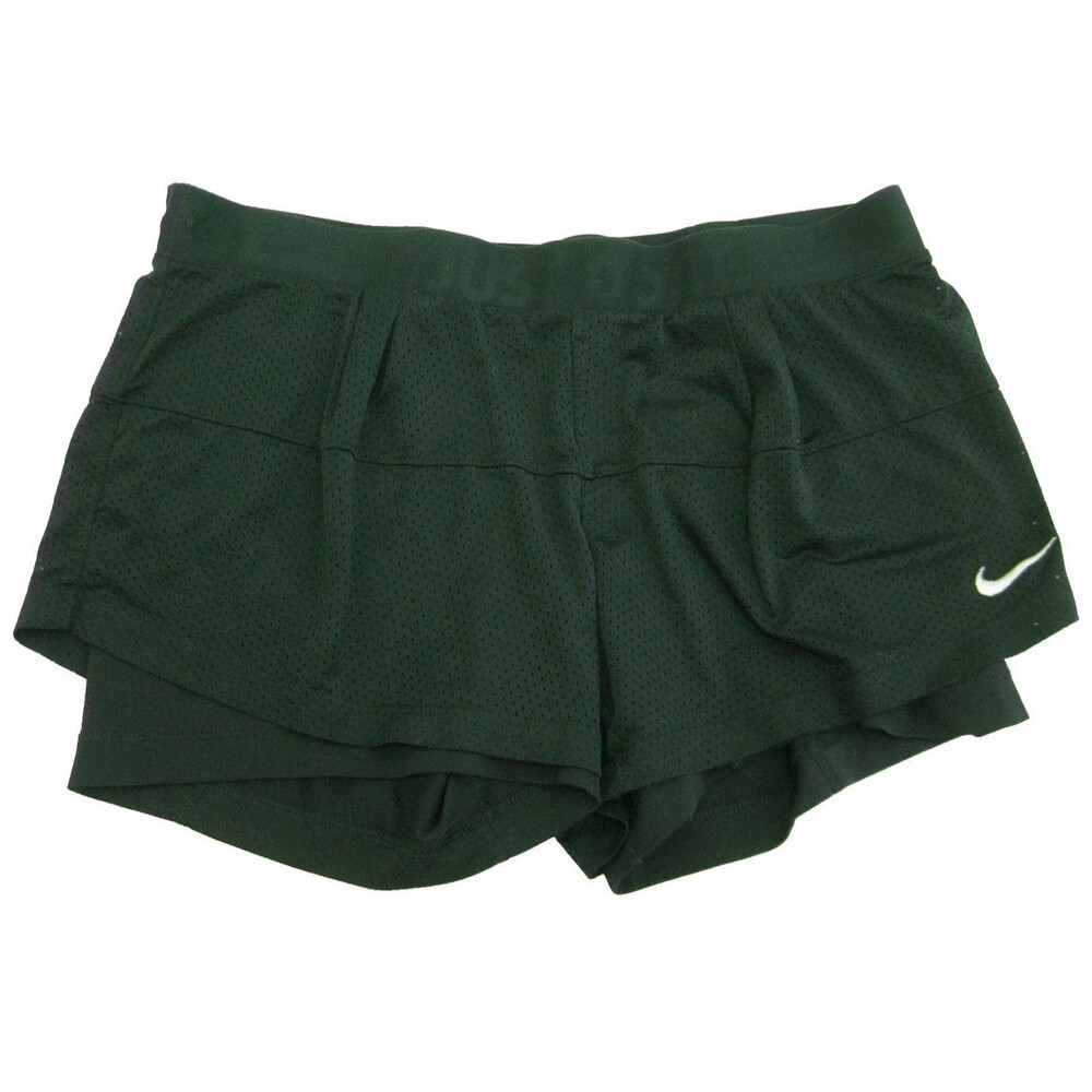 NIKE Women's (Size Large) Black Dri-Fit Running Shorts Mesh Athletic Fitness